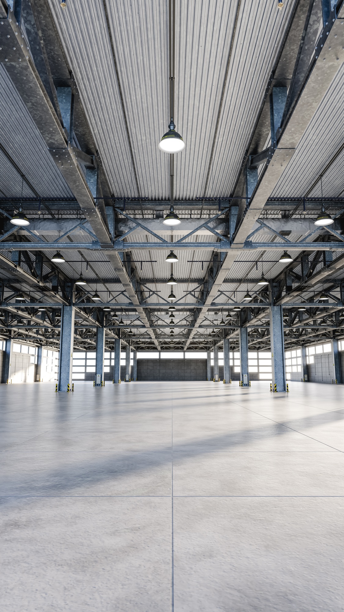 Interior of spacious industrial facility